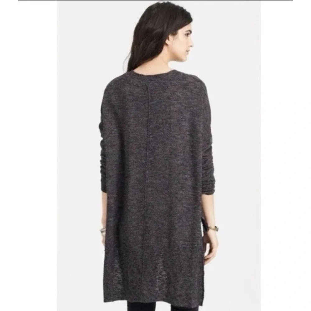 Free People TGIF Cardigan Gray Bohemian High-Low / Women's Large